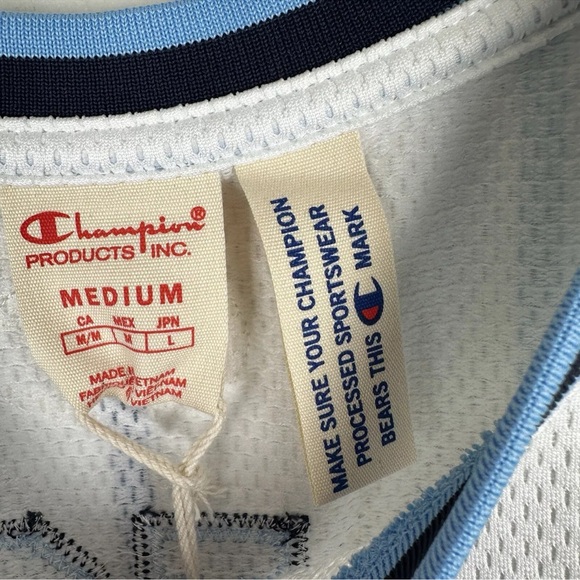 NWT Champion Men’s S, M, L Glen Rice 41 Jersey Blue Jay Mesh Top Retro Rare NBA - Picture 9 of 11